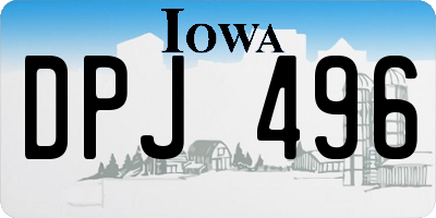 IA license plate DPJ496