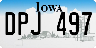 IA license plate DPJ497