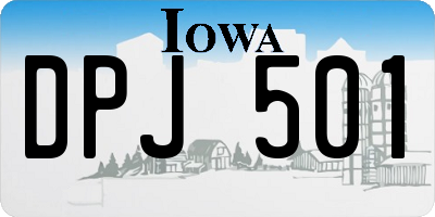 IA license plate DPJ501