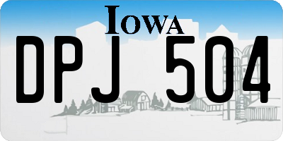 IA license plate DPJ504