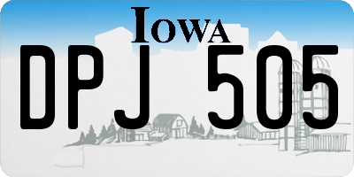 IA license plate DPJ505