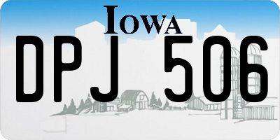 IA license plate DPJ506