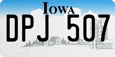 IA license plate DPJ507