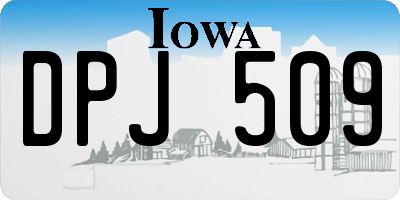IA license plate DPJ509