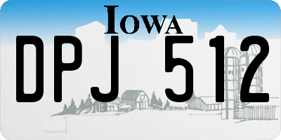 IA license plate DPJ512