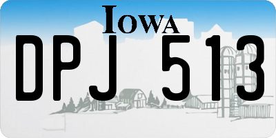 IA license plate DPJ513
