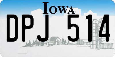 IA license plate DPJ514