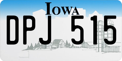 IA license plate DPJ515