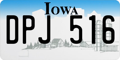 IA license plate DPJ516