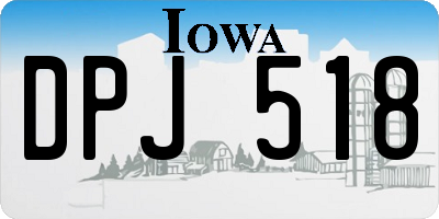 IA license plate DPJ518