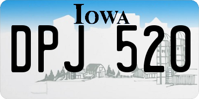 IA license plate DPJ520