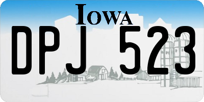 IA license plate DPJ523
