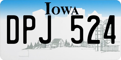 IA license plate DPJ524