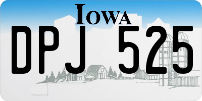 IA license plate DPJ525