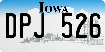IA license plate DPJ526