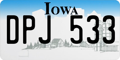IA license plate DPJ533