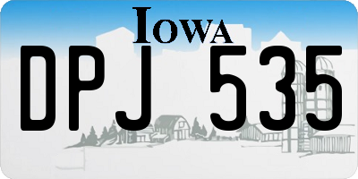 IA license plate DPJ535