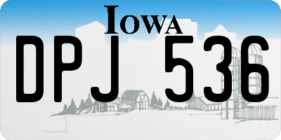 IA license plate DPJ536