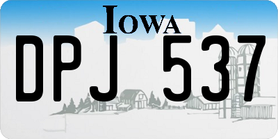 IA license plate DPJ537
