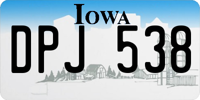 IA license plate DPJ538