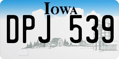 IA license plate DPJ539