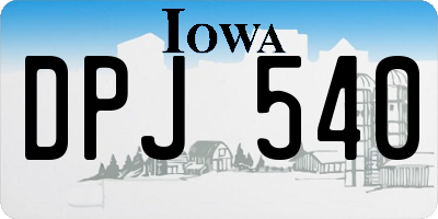 IA license plate DPJ540