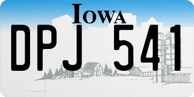 IA license plate DPJ541