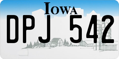IA license plate DPJ542