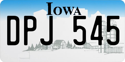 IA license plate DPJ545