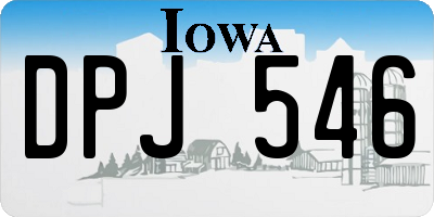 IA license plate DPJ546