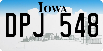 IA license plate DPJ548