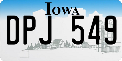 IA license plate DPJ549