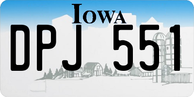 IA license plate DPJ551