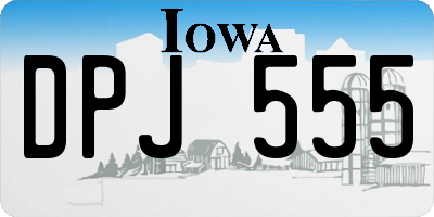 IA license plate DPJ555