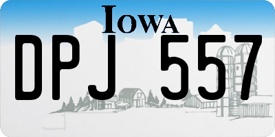 IA license plate DPJ557
