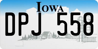 IA license plate DPJ558
