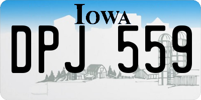 IA license plate DPJ559
