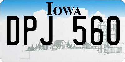 IA license plate DPJ560