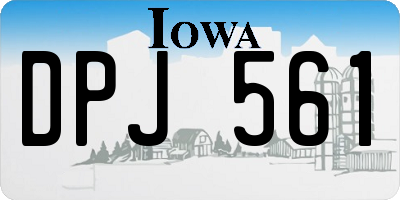 IA license plate DPJ561