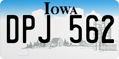 IA license plate DPJ562