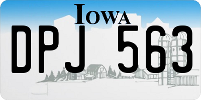 IA license plate DPJ563