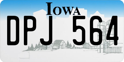 IA license plate DPJ564