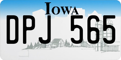 IA license plate DPJ565