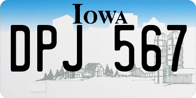 IA license plate DPJ567