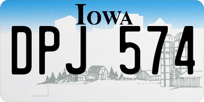 IA license plate DPJ574
