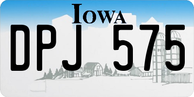IA license plate DPJ575