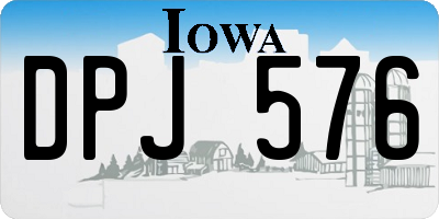 IA license plate DPJ576