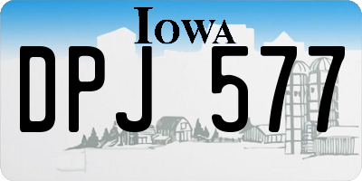 IA license plate DPJ577