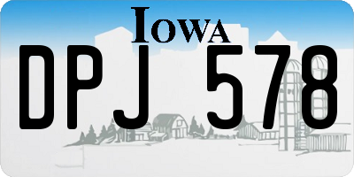 IA license plate DPJ578