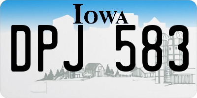 IA license plate DPJ583